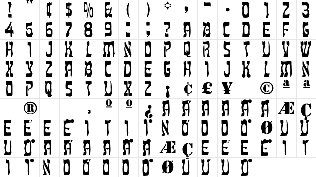 Moses-Light Regular Character Map