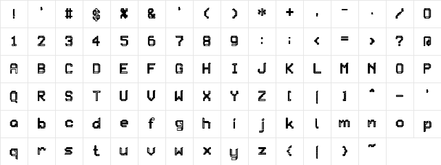 PATCH_CRACK Regular Character Map
