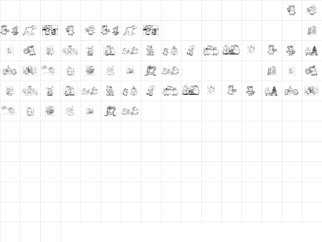 Peppa Pig Regular Character Map Peppa Pig Regular Character Map