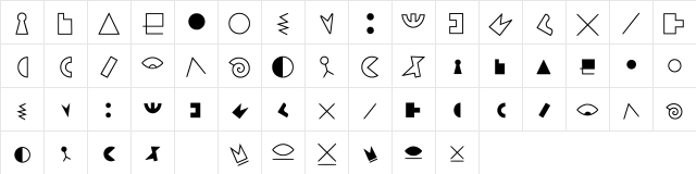 Petiso Carambanal Regular Character Map Petiso Carambanal Regular Character Map