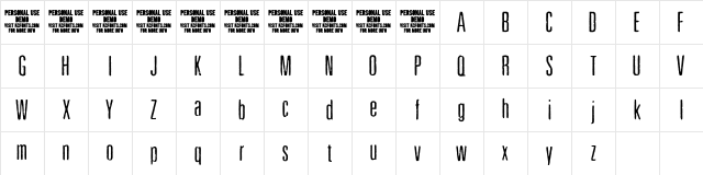 Pewter Regular Character Map