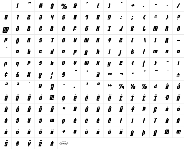 Philadelphia Expanded Semi-Italic Expanded Semi-Italic Character Map Philadelphia Expanded Semi-Italic Expanded Semi-Italic Character Map