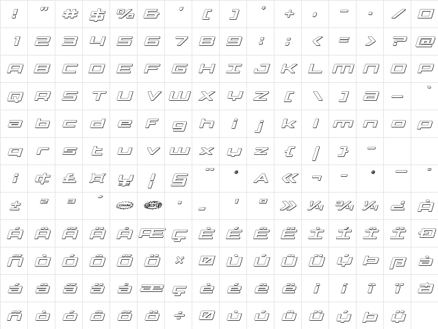 Phoenicia Lower Case 3D Italic Italic Character Map Phoenicia Lower Case 3D Italic Italic Character Map