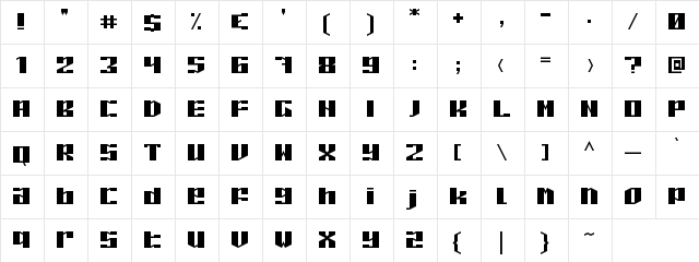 Piloton Regular Character Map