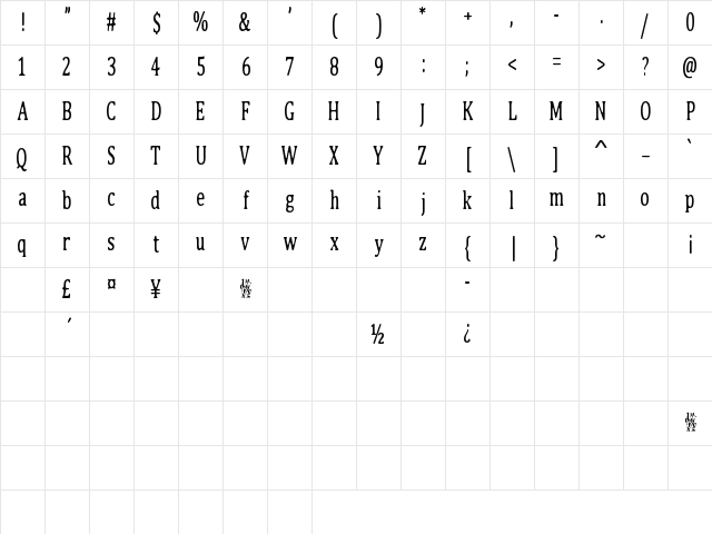 Pink Bunny Regular Character Map
