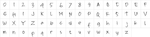 pipih Regular Character Map