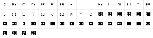 pixel point Regular Character Map pixel point Regular Character Map
