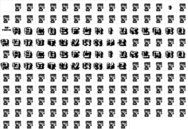 pk LSD Regular Character Map pk LSD Regular Character Map