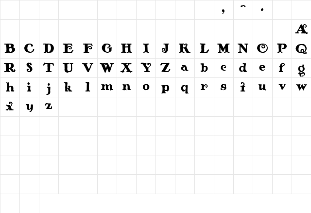 Plakat Regular Character Map Plakat Regular Character Map