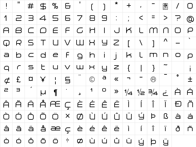 Planetium-X Regular Demo Regular Character Map Planetium-X Regular Demo Regular Character Map