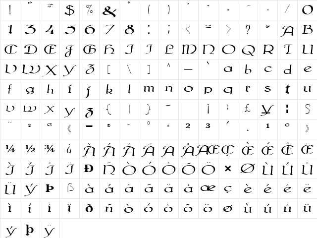 Plato Regular Character Map Plato Regular Character Map