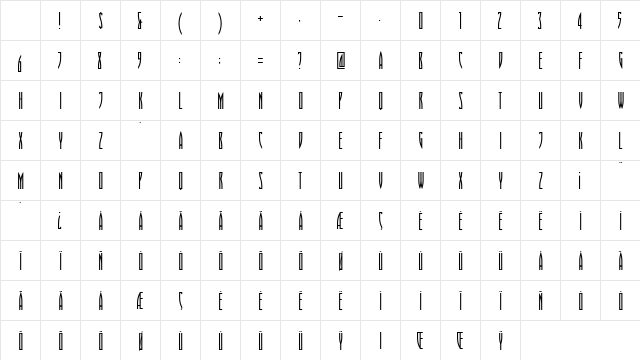 Playoff Display Character Map Playoff Display Character Map