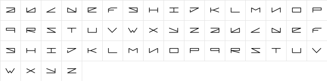 Pleiadian Regular Character Map Pleiadian Regular Character Map