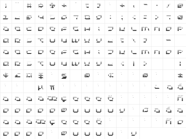 Pluranon Fade Character Map