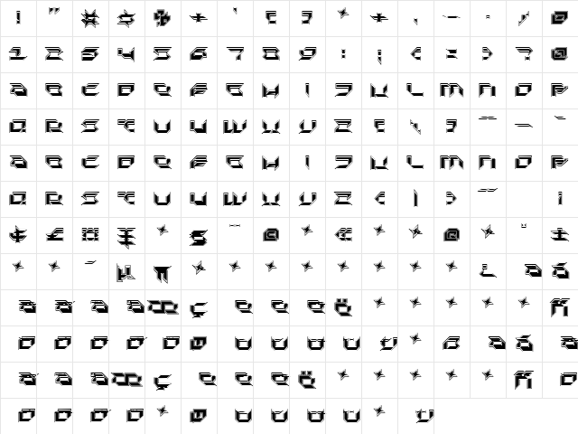 Pluranon Pro Character Map