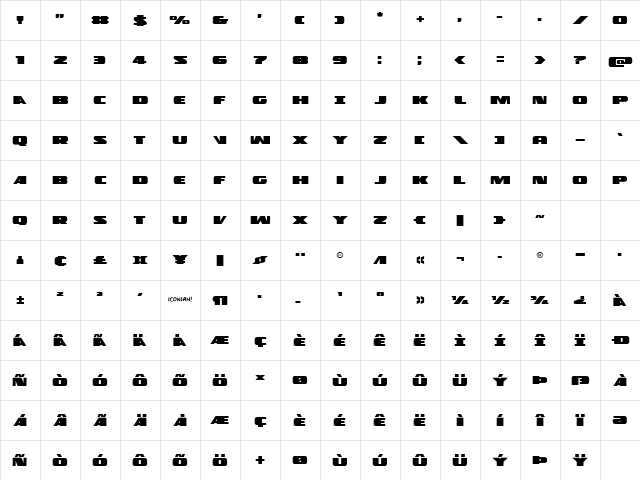 Police Cruiser Expanded Expanded Character Map