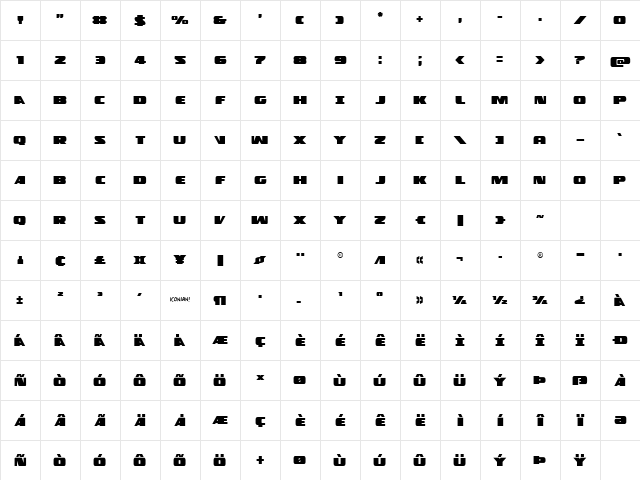 Police Cruiser Regular Character Map Police Cruiser Regular Character Map