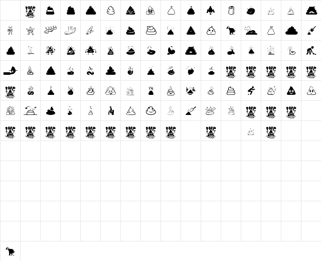 Poop Regular Character Map Poop Regular Character Map