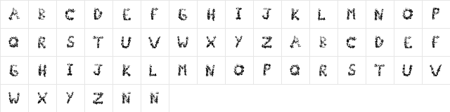 PopCornFont Regular Character Map