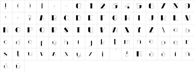 Popeye Type Regular Character Map