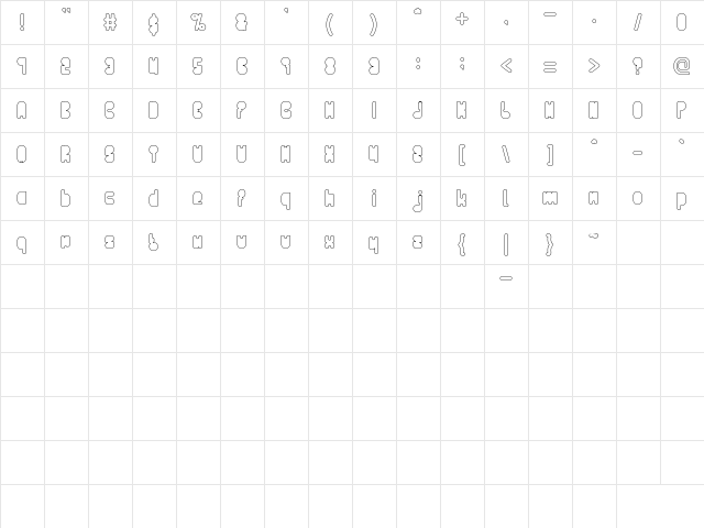 PORTABLE Regular Character Map