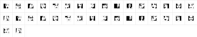 Portraits de Femmes Regular Character Map