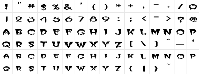 PostCryptExt Regular Character Map