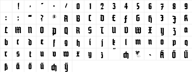Potsdam Regular Character Map Potsdam Regular Character Map