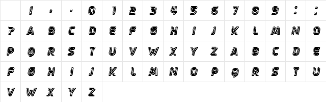 Poule Blanche Italic Character Map Poule Blanche Italic Character Map
