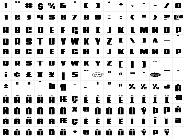 Power Lord Extra-Expanded Extra-Expanded Character Map Power Lord Extra-Expanded Extra-Expanded Character Map