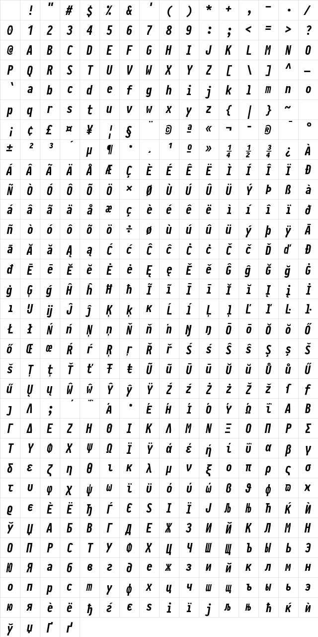 Pragmata Pro Bold Italic Character Map Pragmata Pro Bold Italic Character Map