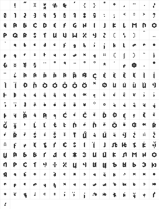 Prism Regular Character Map