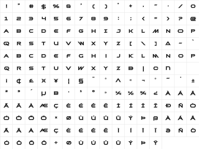 Promethean Academy Regular Character Map Promethean Academy Regular Character Map