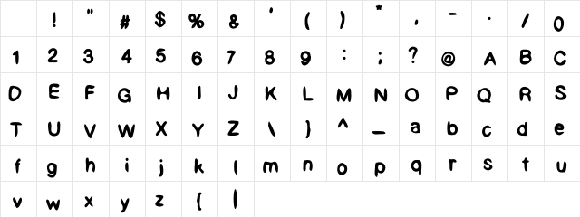 Psilly Regular Character Map Psilly Regular Character Map