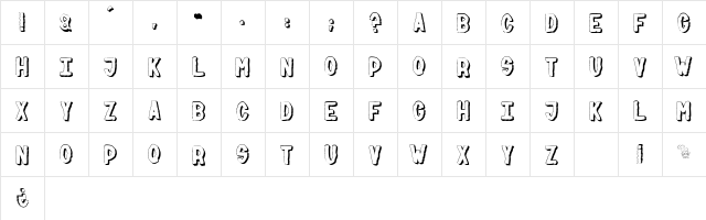 PSYCHO Regular Character Map