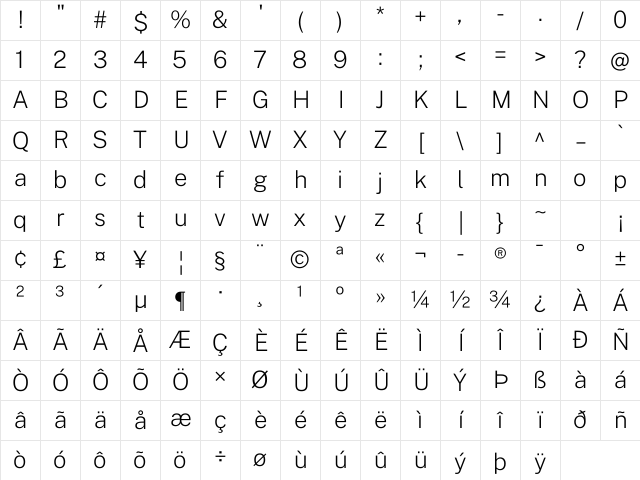 Public Sans ExtraLight Regular Character Map Public Sans ExtraLight Regular Character Map
