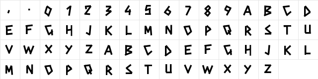 PWCINDERBLOX Medium Character Map PWCINDERBLOX Medium Character Map