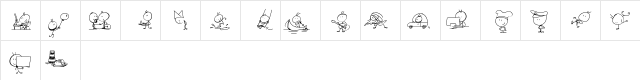PWToonz Medium Character Map PWToonz Medium Character Map