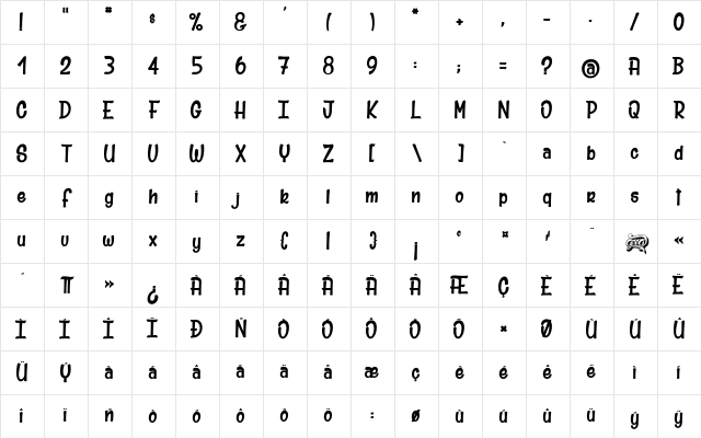 Mr Sunshine 2 Regular Character Map Mr Sunshine 2 Regular Character Map