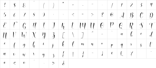 Qasmi Script Regular Character Map