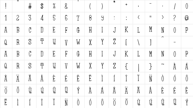 Mr. Mustage Regular Character Map