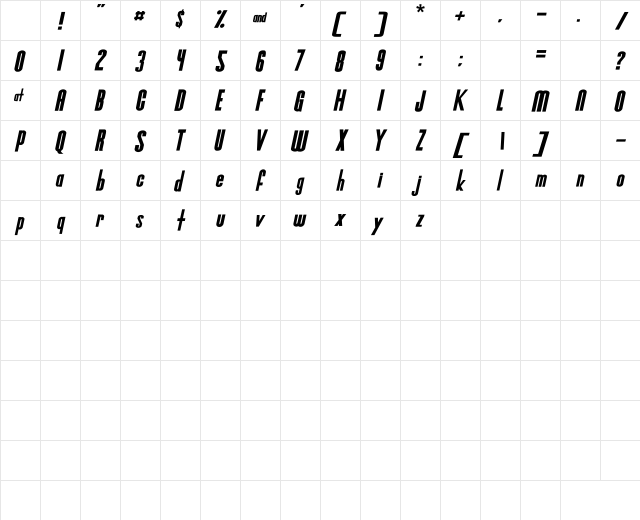 NewUnicodeFont Regular Character Map NewUnicodeFont Regular Character Map