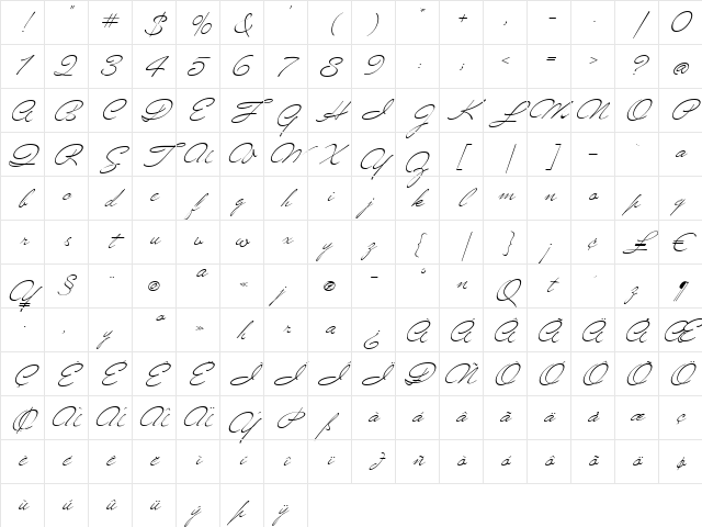 MrBlaketon Regular Character Map