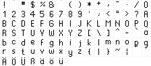 Aurora Regular Character Map