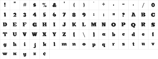 QuartetCP Medium Character Map QuartetCP Medium Character Map