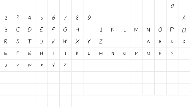 Quentrell Medium Character Map