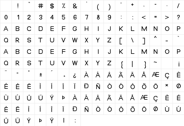 Quest for Design Print Medium Regular Character Map Quest for Design Print Medium Regular Character Map