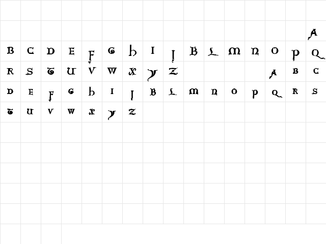 Questra Extra ST Regular Character Map