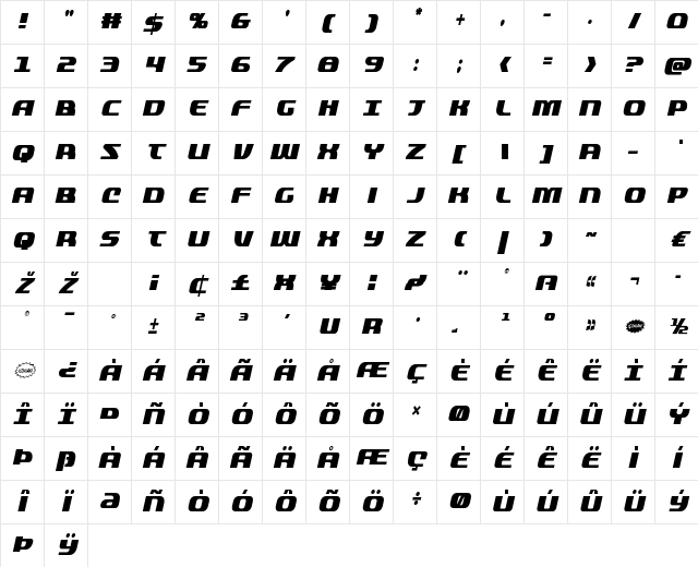 Quickening Condensed Italic Condensed Italic Character Map Quickening Condensed Italic Condensed Italic Character Map