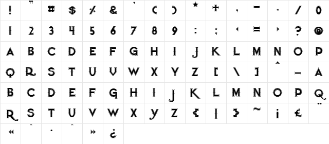 Quiet the Thief OutlinedWide Character Map Quiet the Thief OutlinedWide Character Map